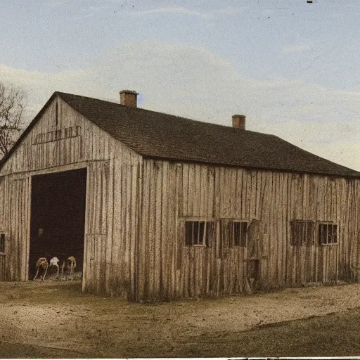 Image similar to water horse of a cradle barren. a sleptover barn where no one played hookey for free, hookey wasn't meant for people gone down to that era. a past ridden pockmarked espirit grandiose with its onw spit postcard