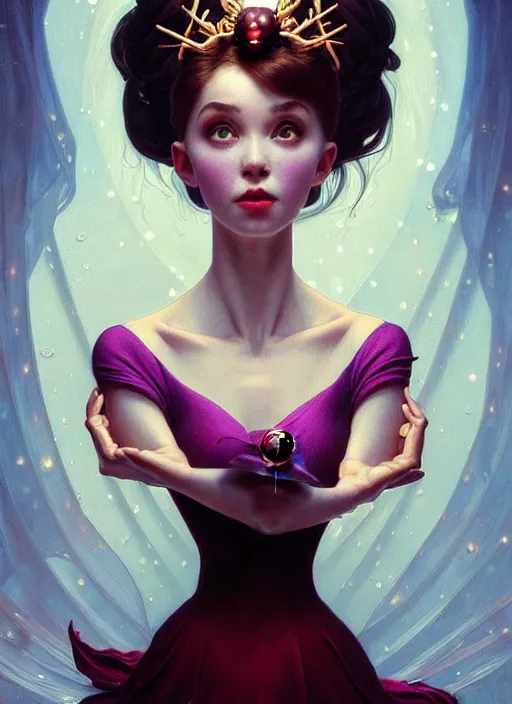 Prompt: the _ nightmare _ before _ christmas, ballerina, intricate, elegant, highly detailed, my rendition, digital painting, natural light, artstation, concept art, smooth, sharp focus, illustration, art by artgerm and greg rutkowski and alphonse mucha and uang guangjian and gil elvgren and sachin teng, symmetry!!