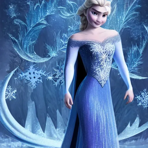 Image similar to Batman as Elsa in the movie Frozen