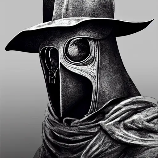 Image similar to a beautiful portrait of a futuristic plague doctor, posing, symmetrical composition, centred composition, black Filigree armour, mid view, very detailed render, very realistic render, elegant render, rendered in unreal engine and cryengine