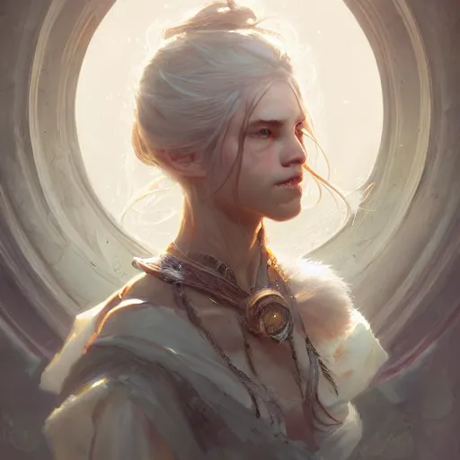 Prompt: a portrait of a beautiful hopeful lady with pretty eyes, beautiful eyes, highly detailed eyes, looking up, looking up, light smiling, art of wlop and greg rutkowski, intricate, high details, eyes, epic fantasy art, cgsociety, trending on artstation, bright light masterpiece, ray of light through white hair