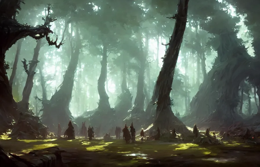 Image similar to greg manchess concept art of a the elderwood dimension, key visual, ambient lighting, highly detailed, digital painting, artstation, concept art, sharp focus, by makoto shinkai and akihiko yoshida and hidari and wlop and greg rutkowski