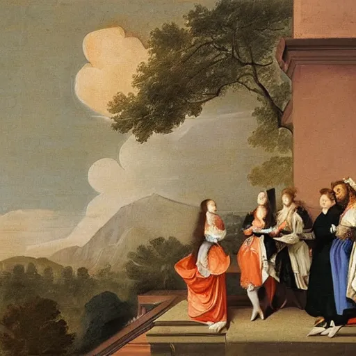 Prompt: painting by the great masters ( 1 7 0 0 )