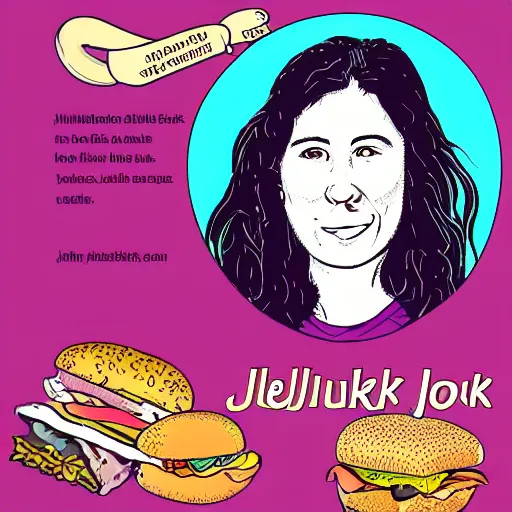 Image similar to Julia from hellthy junk food, digital art