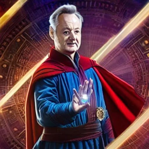 Image similar to film still of Bill Murray as Doctor Strange in the Multiverse of Madness