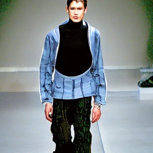 Image similar to 2 0 0 4 photograph, edgy y 2 k mens fashion