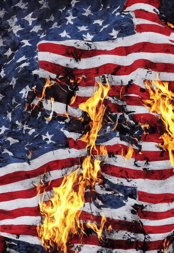 Prompt: america burning