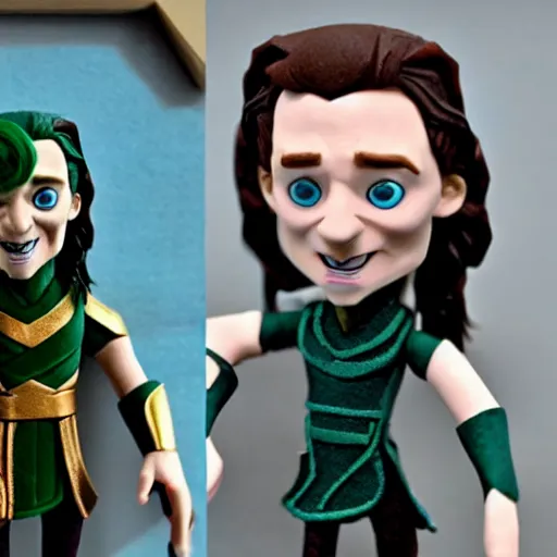 Prompt: tom hiddleston loki claymation