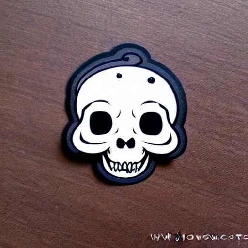 Prompt: die cut sticker, cute demonic rat skull, kawaii, joyfull, clean cut, dripping paint