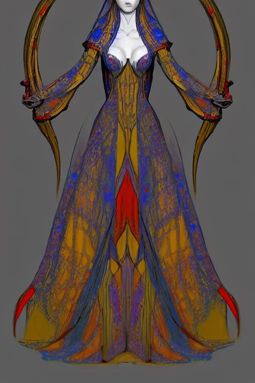 Prompt: digital art, centered full body of elven bride , by piet mondrian, ultradetailed, charachter design, concept art, trending on artstation,