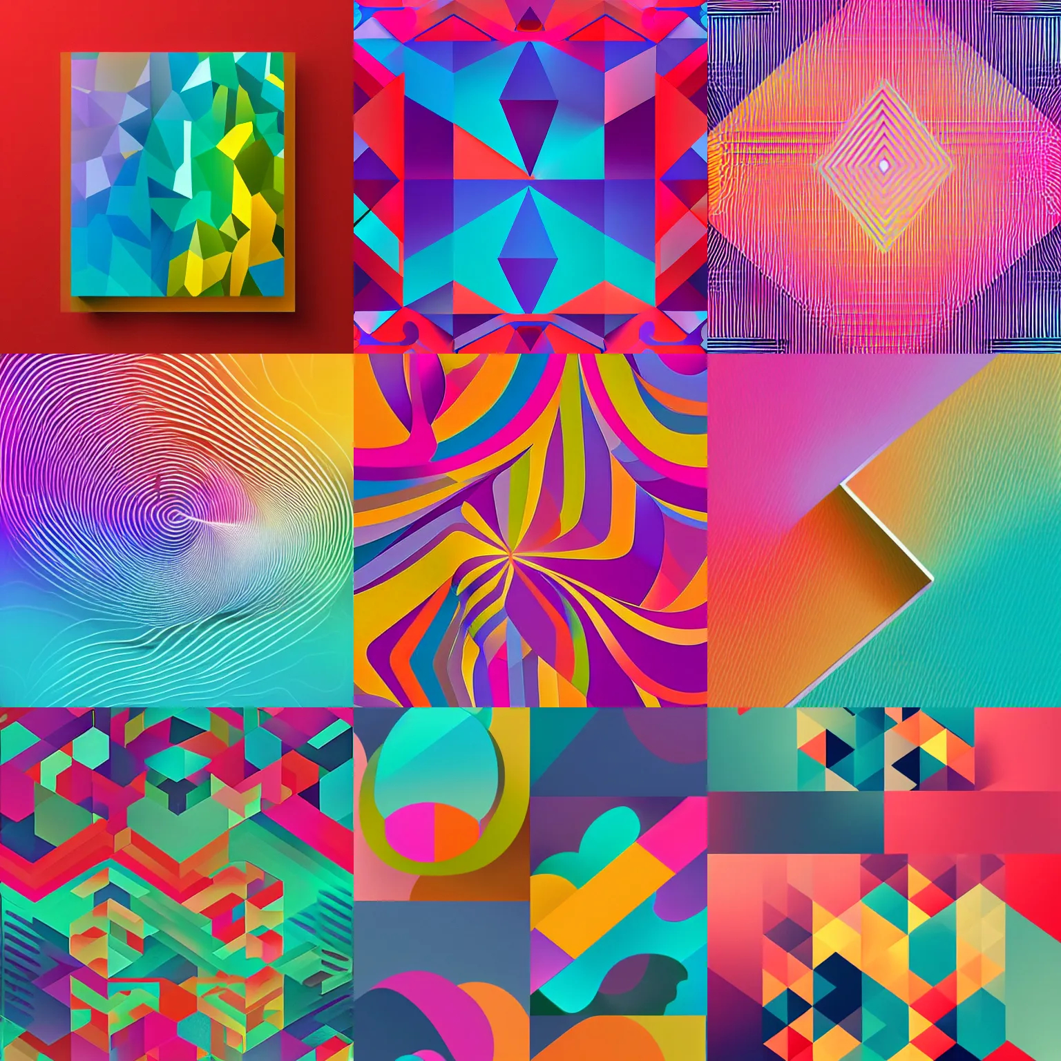 Prompt: flowing colorful geometric design gradients, modern graphic design, featured on behance