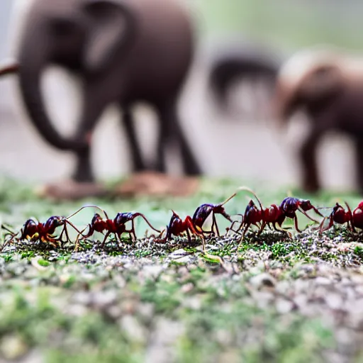 Image similar to macro photo of ants herding their elephants