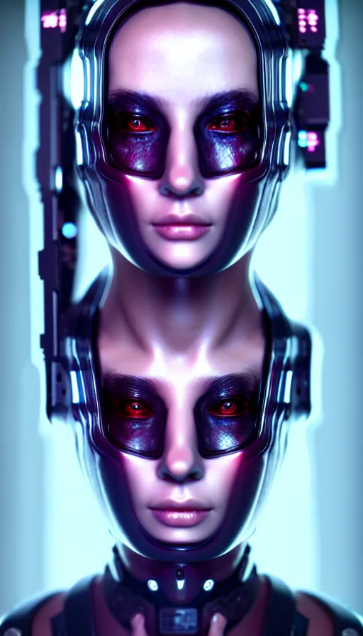 Image similar to face mask on beautiful woman face, cyberpunk art by kuno veeber, cgsociety, computer art, ultra detailed, futuristic, anime aesthetic