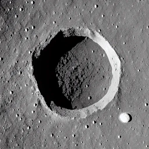 Image similar to a mining hole on the moon