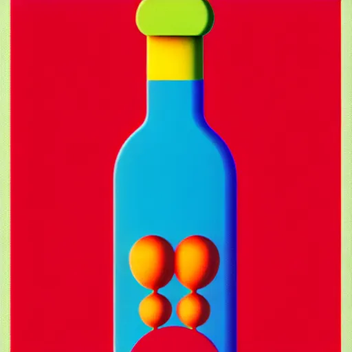 Prompt: apple bottle by shusei nagaoka, kaws, david rudnick, airbrush on canvas, pastell colours, cell shaded, 8 k