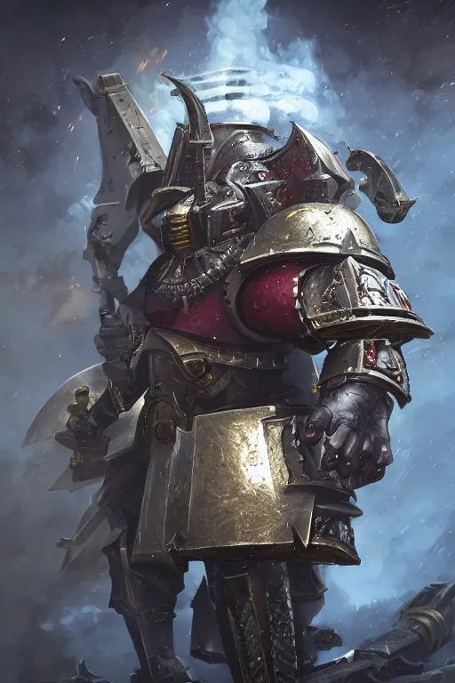 Image similar to armor portrait heros warhammer 4 0 k horus heresy fanart - the primarchs emperor by johannes helgeson animated with vfx concept artist & illustrator global illumination ray tracing hdr fanart arstation zbrush central hardmesh 8 k octane renderer comics stylized