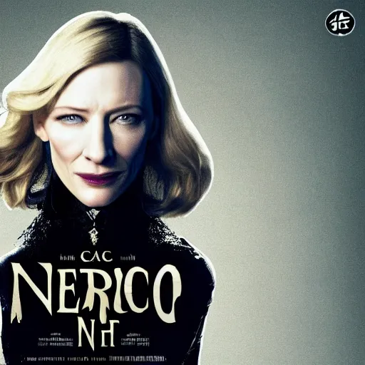 Prompt: cate blanchett , neo gothic, movie poster,
