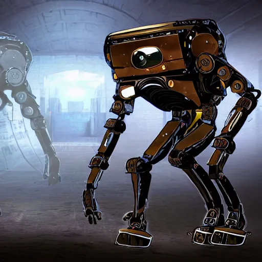 Image similar to Boston Dynamics Atlas robot as Prince of Persia macintosh game character