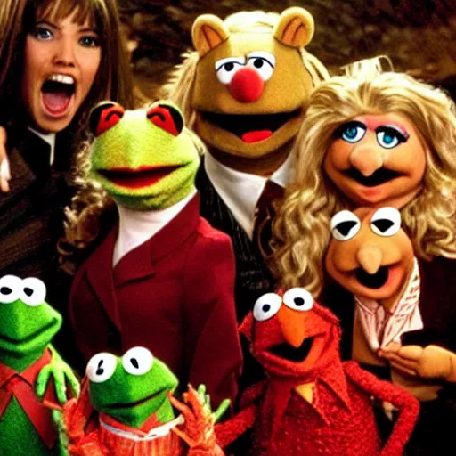 Image similar to scenes from the 1 9 9 9 film muppets go to hell directed by jim henson, high quality, high resolution