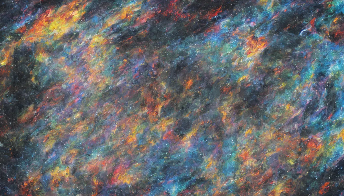 Prompt: highly detailed painting of the void