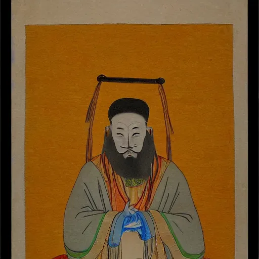 Image similar to beautiful depiction of an ancient taoist monk of china