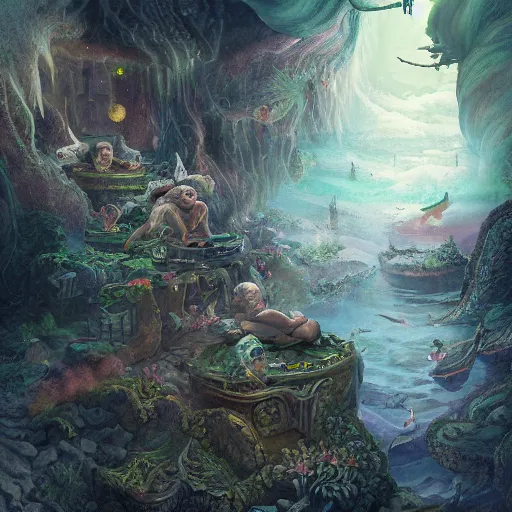 Image similar to The_baba_yagain_the_depths_of_the forestartstation_highly_detailed_illustration fantasy