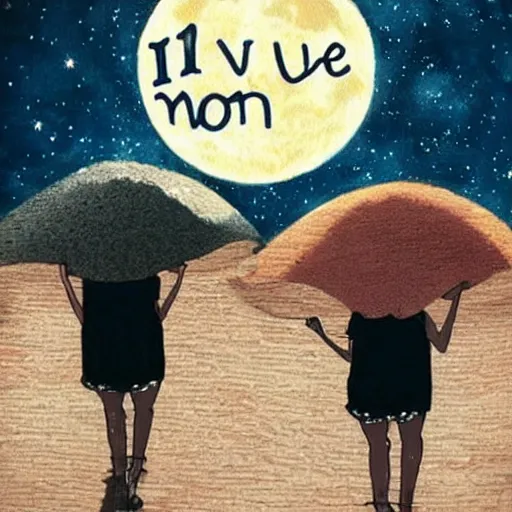 Image similar to i love you to the moon and back