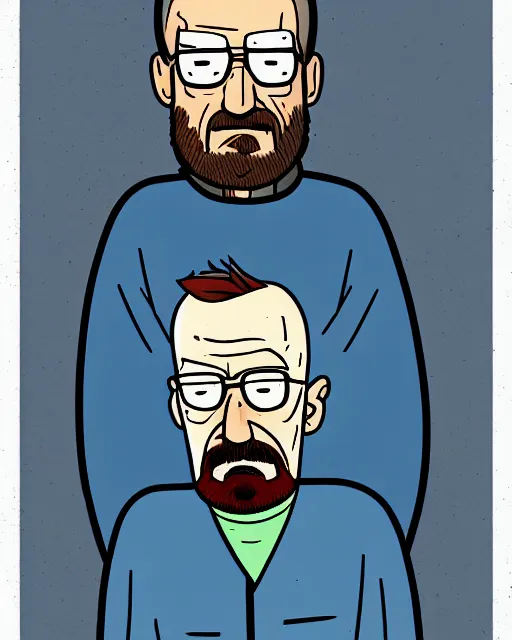 prompthunt: breaking bad crossover with rick and morty, deviantart