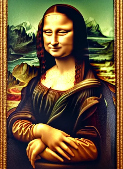 Image similar to Real life Mona Lisa, painted by Lucian Freud, highly detailed, 8k