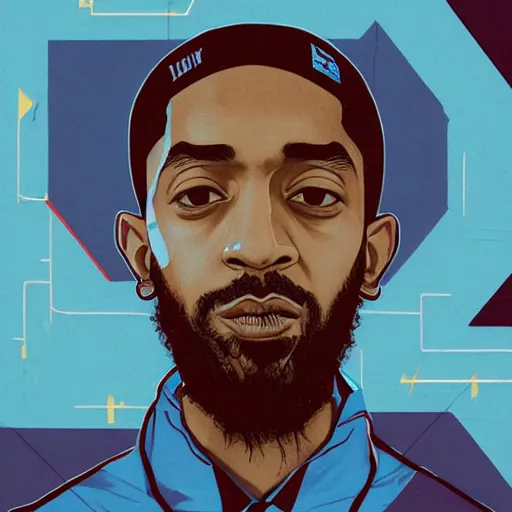 Image similar to Nipsey Hussle profile picture by Sachin Teng, asymmetrical, Organic Painting , Matte Painting, geometric shapes, hard edges, graffiti, street art:2 by Sachin Teng:4