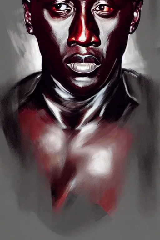 Image similar to full length portrait wesley snipes doing a side kick, digital painting, trending on artstation, concept art, sharp focus, illustration, art by aficionados and leonard and suli beli