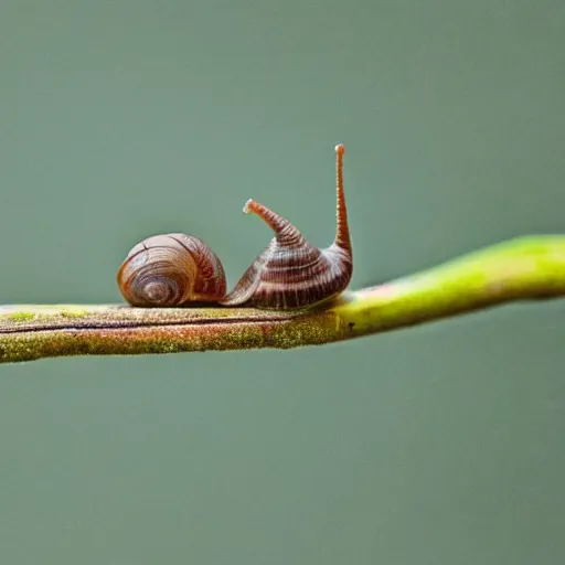 Image similar to A snail watching everything slowly decay while the time slowly reaches it's end