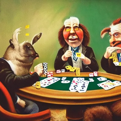 Image similar to bananas playing poker