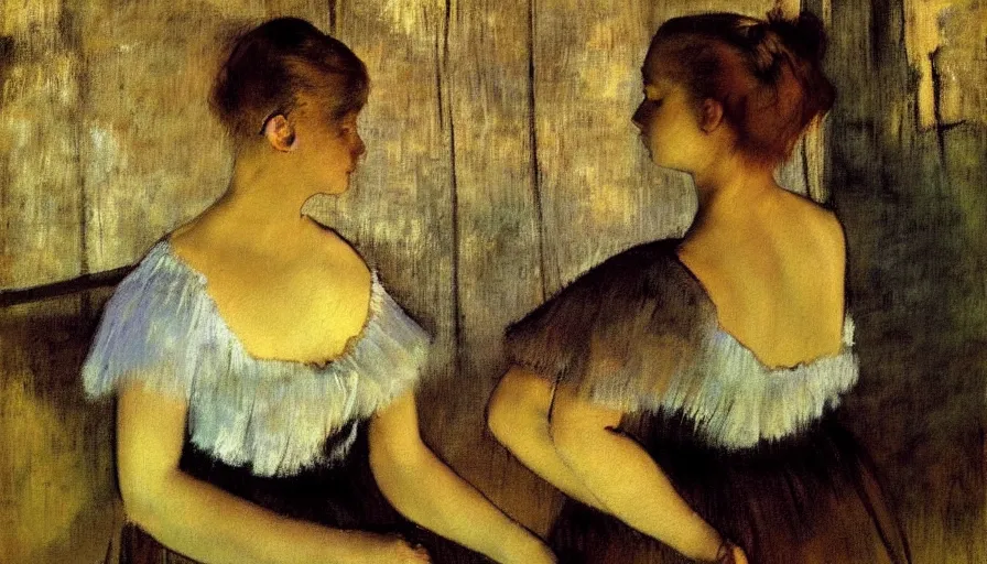 Image similar to edgar degas, woman, painting