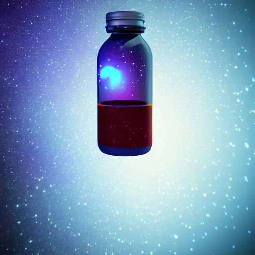 Image similar to a universe inside of a bottle, octane render, 4k