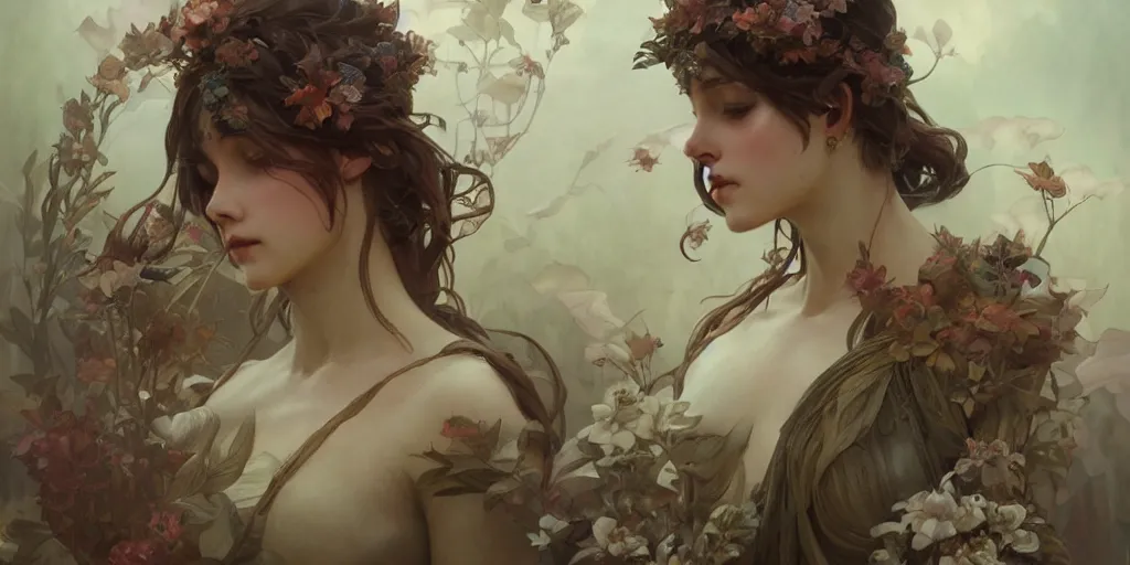 Image similar to dreamscape, female, art by artgerm and greg rutkowski and alphonse mucha and loish and wlop, highly detailed sculpture, intricate detailed, ommatidia, 8 k, cinematic atmosphere, post - processing