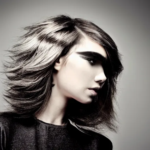 Image similar to epic haircut. hairstyling photography.