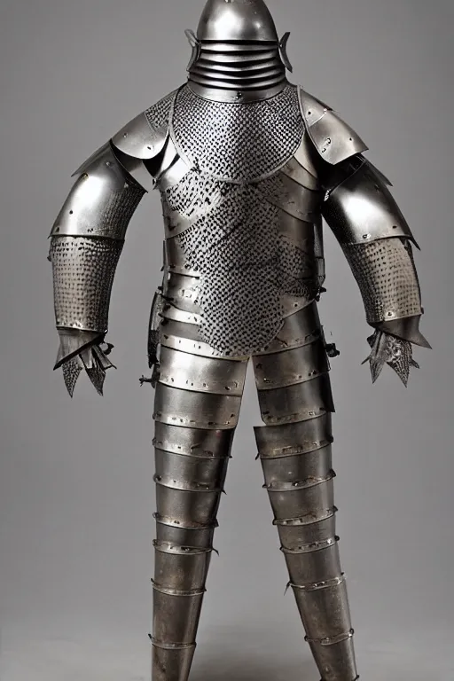 Prompt: a medieval knight armour set, extremely detailed and intricate.