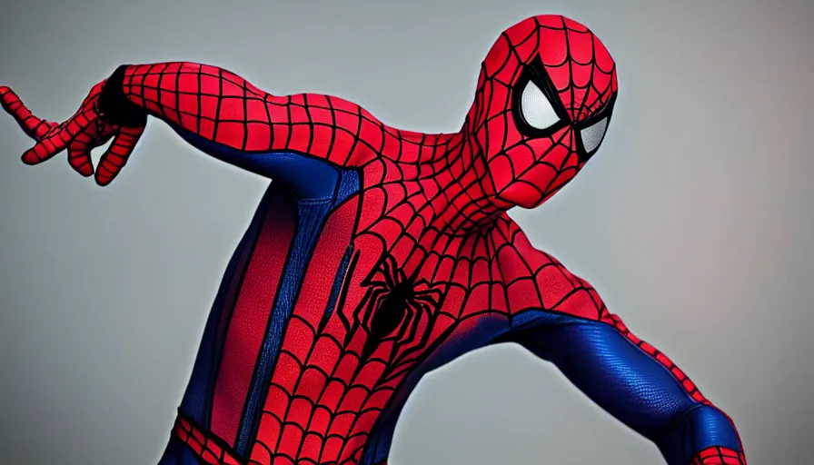 Image similar to spiderman looking seductively at the camera