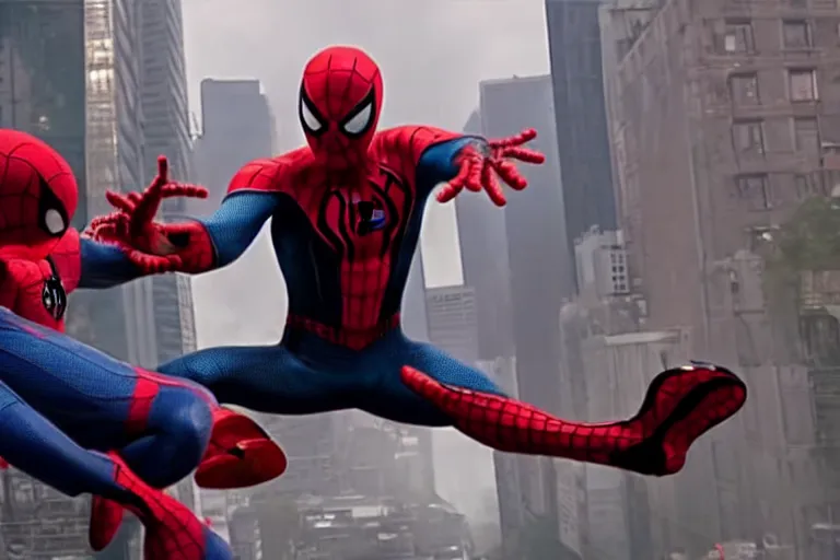 Prompt: Spider-Man brawl with Venom live action fight scene by Emmanuel Lubezki