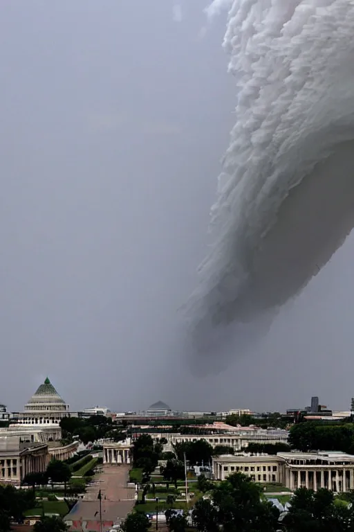 Image similar to a giant tornado in washington dc