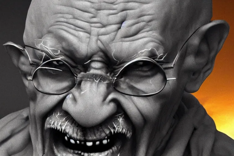 Prompt: crazy glitchy buggy demonic evil ugly hilarious screaming yelling 3 d mahatma gandhi portrait meme, featured on artstation, cgsociety, unreal engine, octane, volumetric lighting, rtx on, vibrant, by greg rutkowski, grainy, vhs footage still, intricately detailed, award - winning, amazing, stunning, atmospheric, ambient