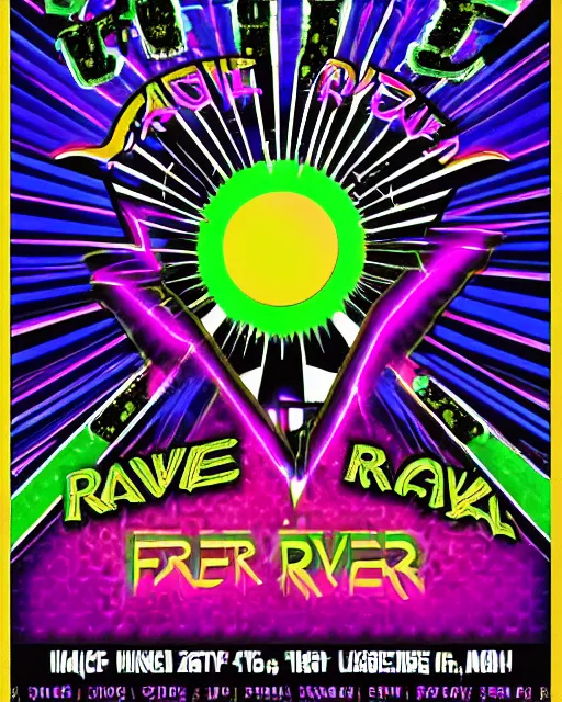 Image similar to rave flyer by junior tomlin