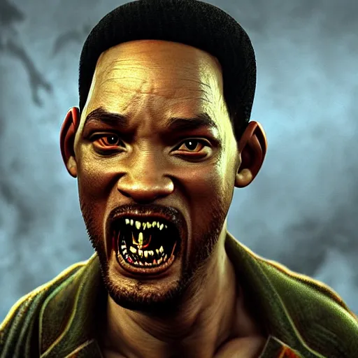 Prompt: eighties will smith as a zombie, 7 days to die zombie, fine art, award winning, intricate, elegant, sharp focus, cinematic lighting, highly detailed, digital painting, 8 k concept art, art by guweiz and z. w. gu, masterpiece, trending on artstation, 8 k