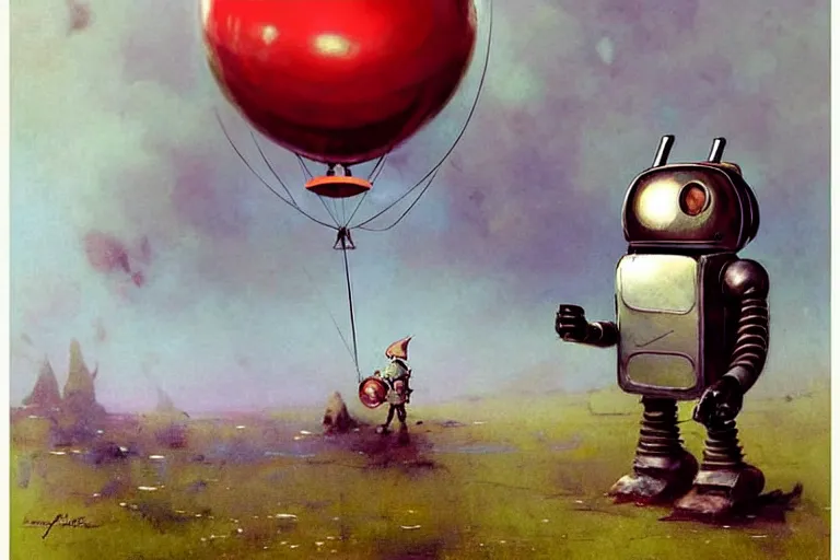 Image similar to adventurer ( ( ( ( ( 1 9 5 0 s retro future robot android mouse rv balloon robot. muted colors. ) ) ) ) ) by jean baptiste monge!!!!!!!!!!!!!!!!!!!!!!!!!!!!!!!!!!!!! chrome red