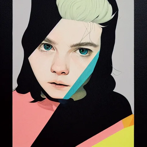 Image similar to Elle Fanning in Oblivion picture by Sachin Teng, asymmetrical, dark vibes, Realistic Painting , Organic painting, Matte Painting, geometric shapes, hard edges, graffiti, street art:2 by Sachin Teng:4