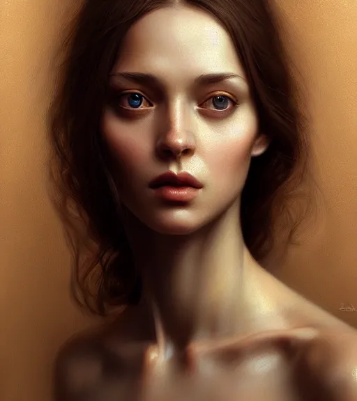 Image similar to portrait of a woman with heightened detail, poised, intense emotion, detailed facial expression, detailed surroundings, intricate, elegant, highly detailed, centered, digital painting, artstation, concept art, smooth, sharp focus, illustration, by ( leonardo da vinci ), wlop