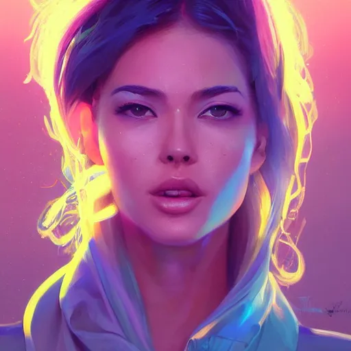 Image similar to electric woman, cute - fine - face, pretty face, oil slick hair, realistic shaded perfect face, extremely fine details, realistic shaded lighting, dynamic background, artgerm, 8 k ultra realistic, highly detailed, character design by sylvain sarrailh, alena aenami, jeremy lipkin, michael garmash, ando tadao, kan liu