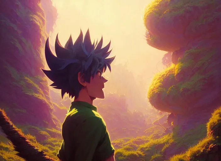 Image similar to highly detailed portrait of norville shaggy rogers super saiyan, unreal engine, fantasy art by greg rutkowski, loish, rhads, ferdinand knab, makoto shinkai and lois van baarle, ilya kuvshinov, rossdraws, tom bagshaw, global illumination, radiant light, detailed and intricate environment