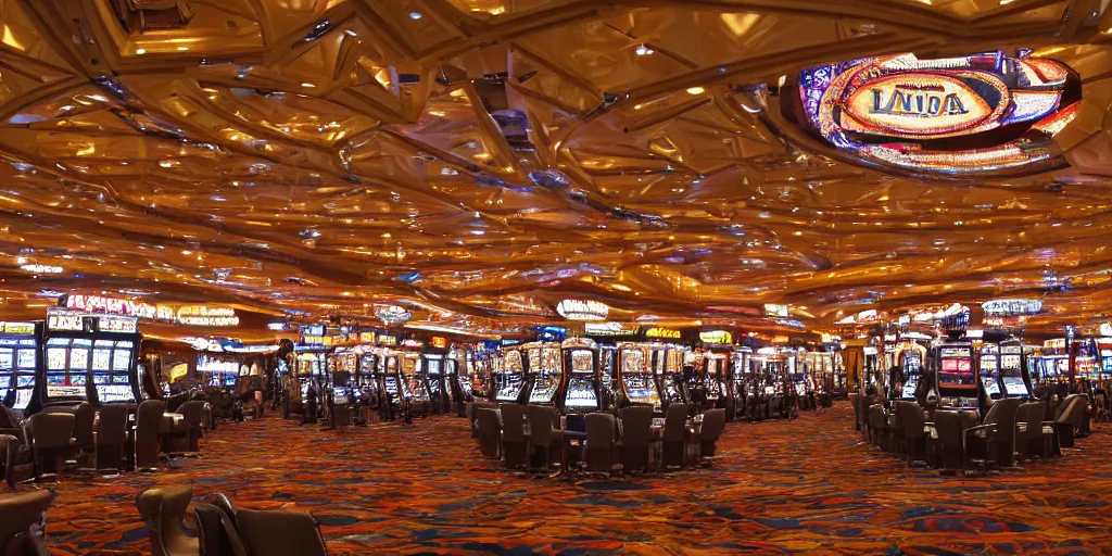 Image similar to interior of the las vegas casino megastructure, hyper realistic, inteicate detailed masterpiece, hd